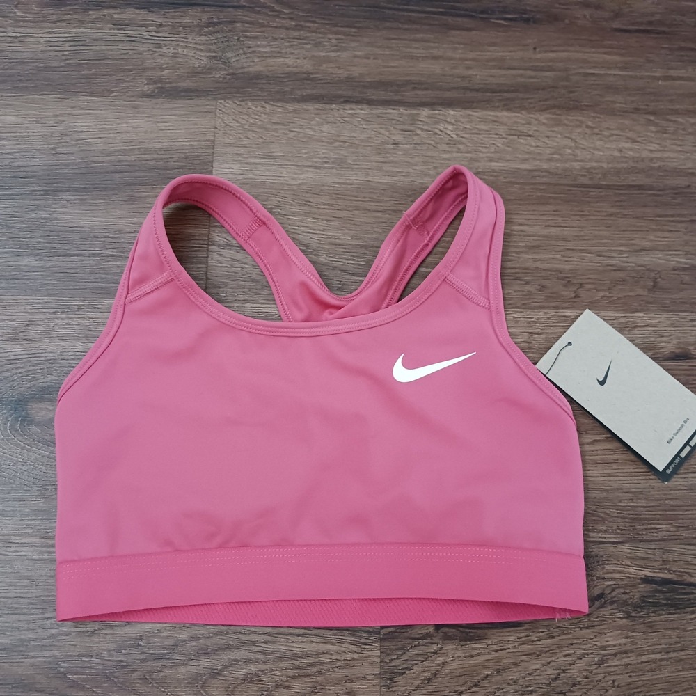 Nike Womens Swoosh Medium Support Sports Bra Pink BV3900-622 Small NWT